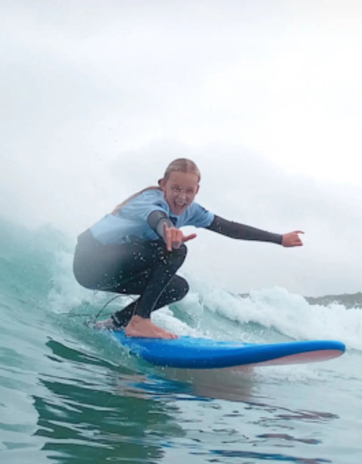 Summer vibes Stable Table Softboard with Handle - Blue white