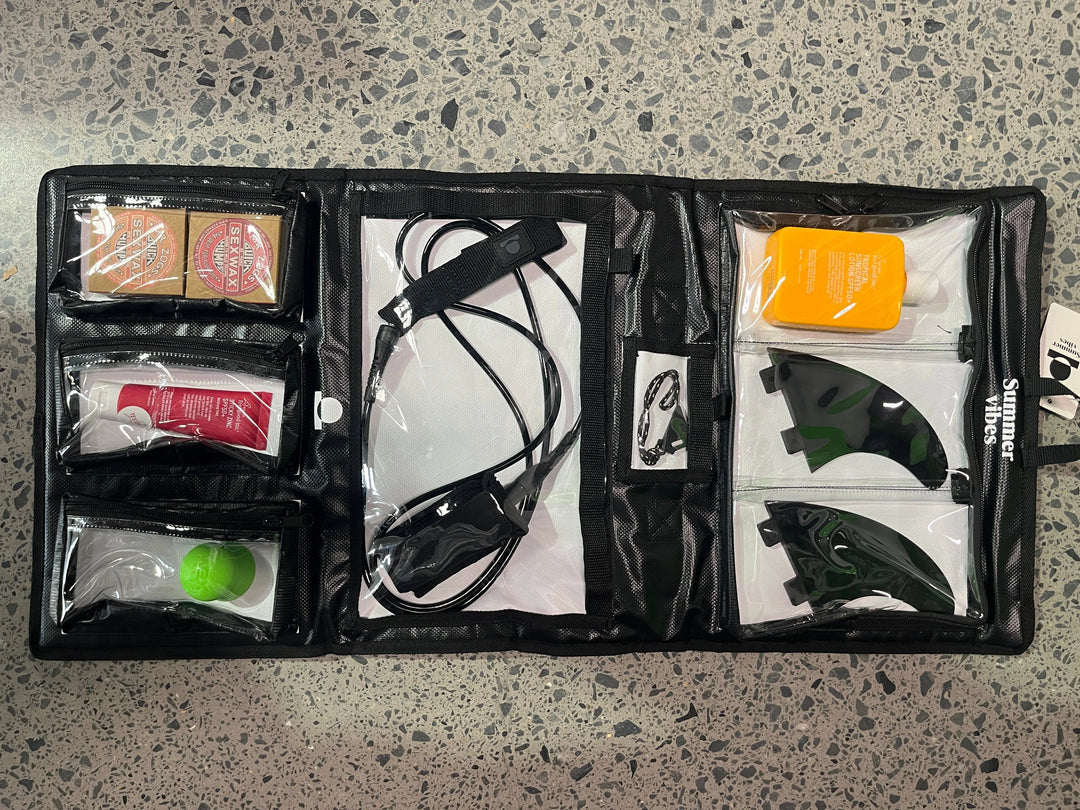 Summer Vibes Surf Accessory Storage Wallet (Car Fin Wax & Sunscreen Saver) - Summer vibes