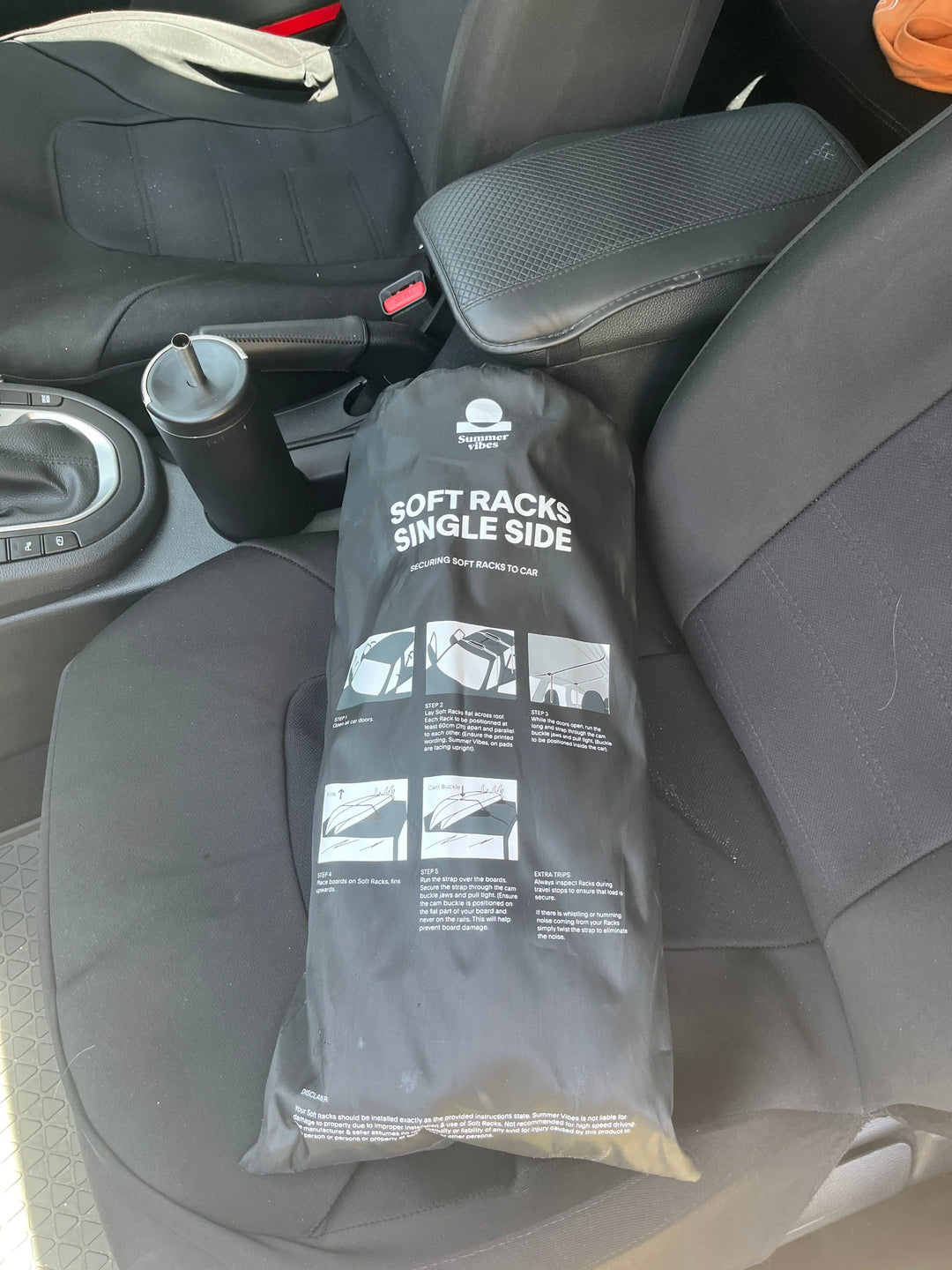 Summer Vibes Soft Surfboard Roof Racks - Single side - Summer vibes