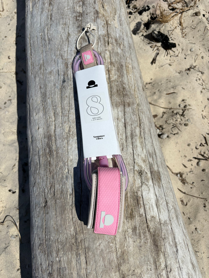 Summer vibes Session 5ft Surfboard Leash Leg rope - Pink