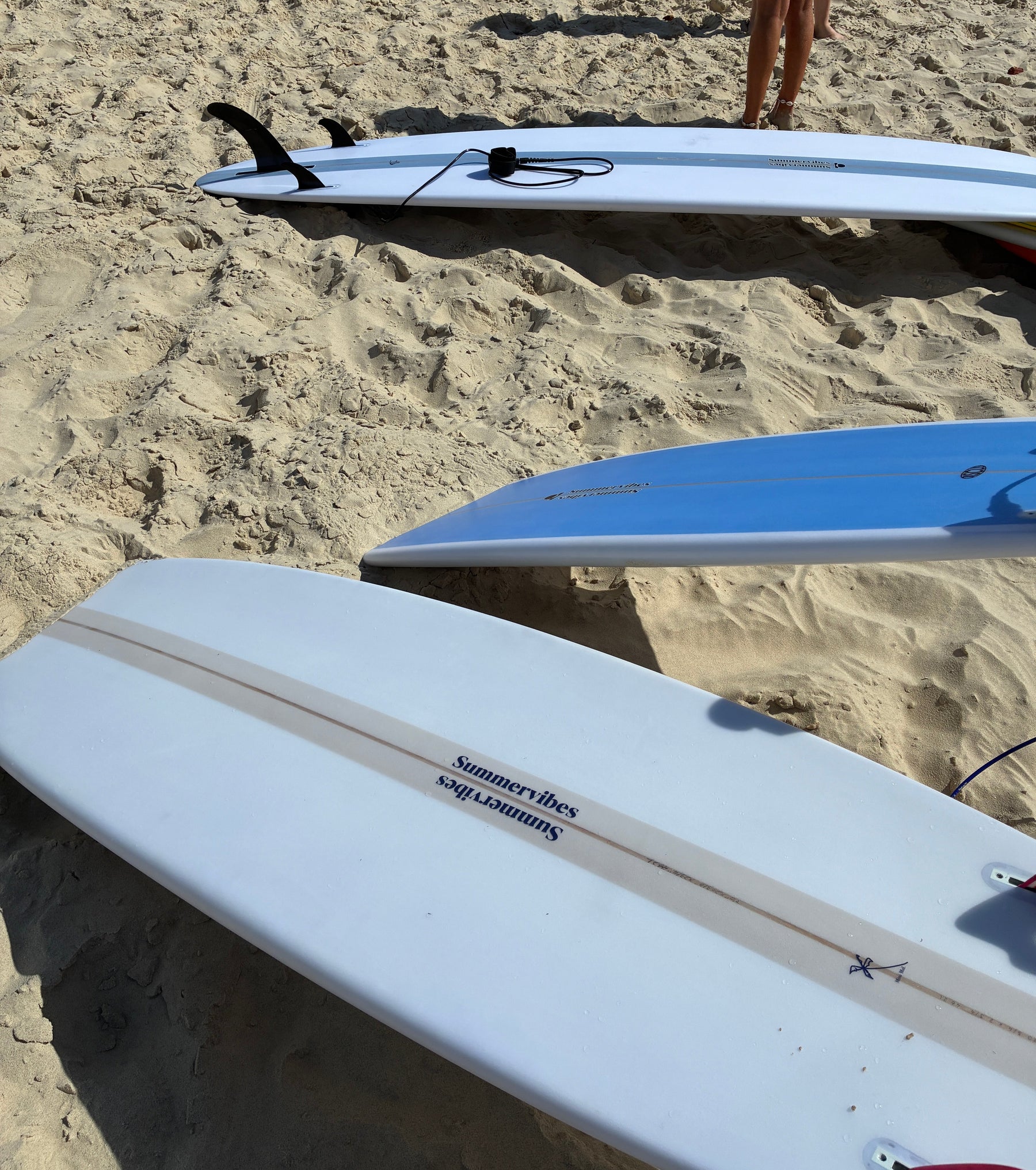 Summer vibes Mini Mal Funboard Surfboard – Beige