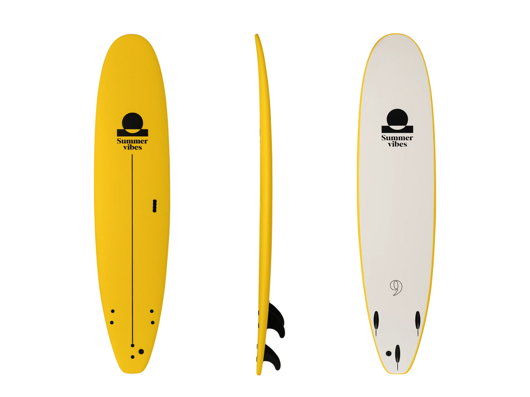 Summer vibes Stable Table Softboard with Handle - Yellow white