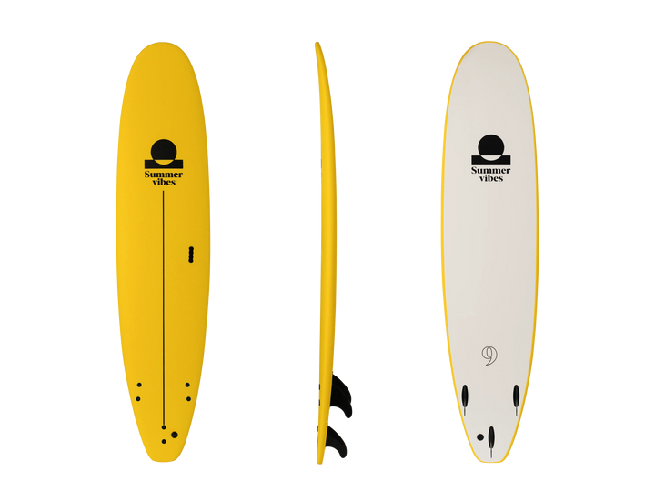 Summer vibes Stable Table Softboard with Handle - Yellow white