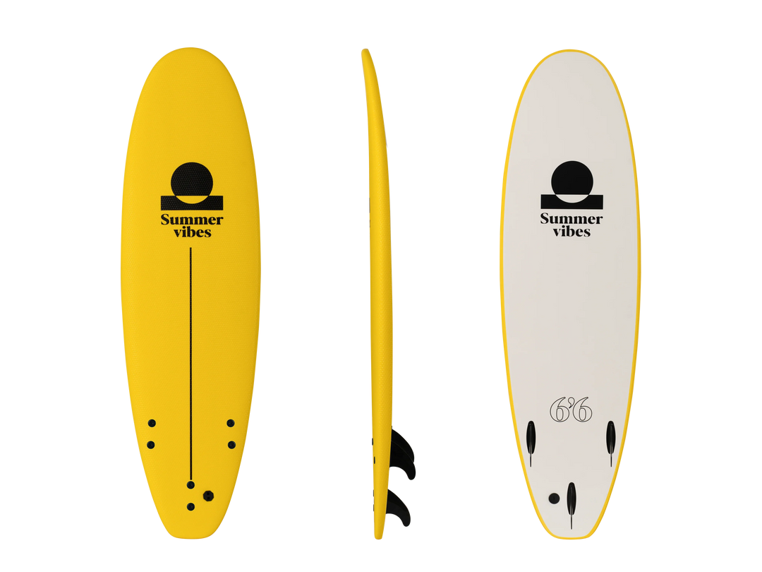 Summer vibes Stable Table Softboard with Handle - Yellow white