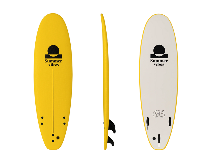 Summer vibes Stable Table Softboard with Handle - Yellow white