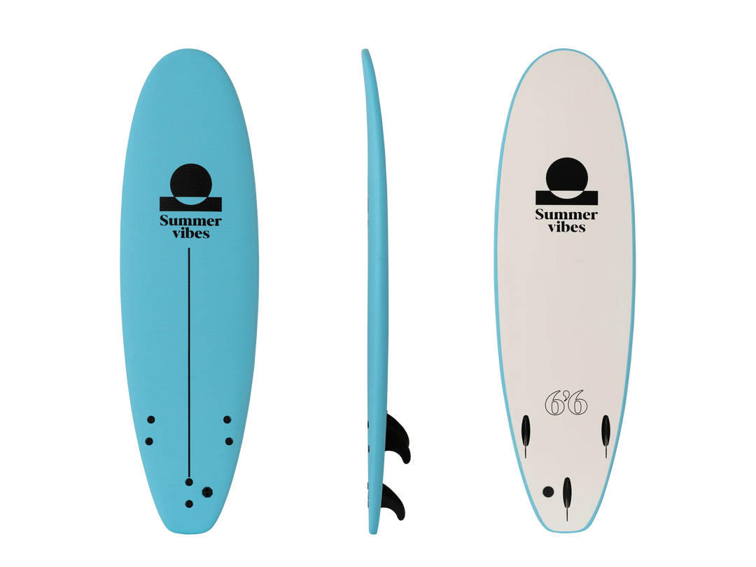 Summer vibes Stable Table Softboard with Handle - Blue white