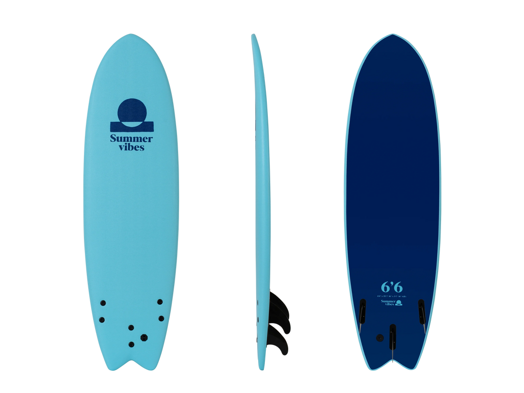 Summer Vibes Fish 6'6 Softboard - Blue Blue - Summer vibes