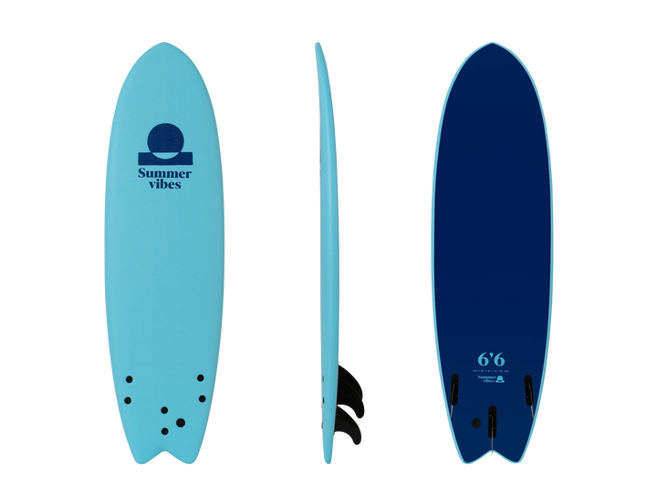 Summer Vibes Fish 6'6 Softboard - Blue Blue - Summer vibes