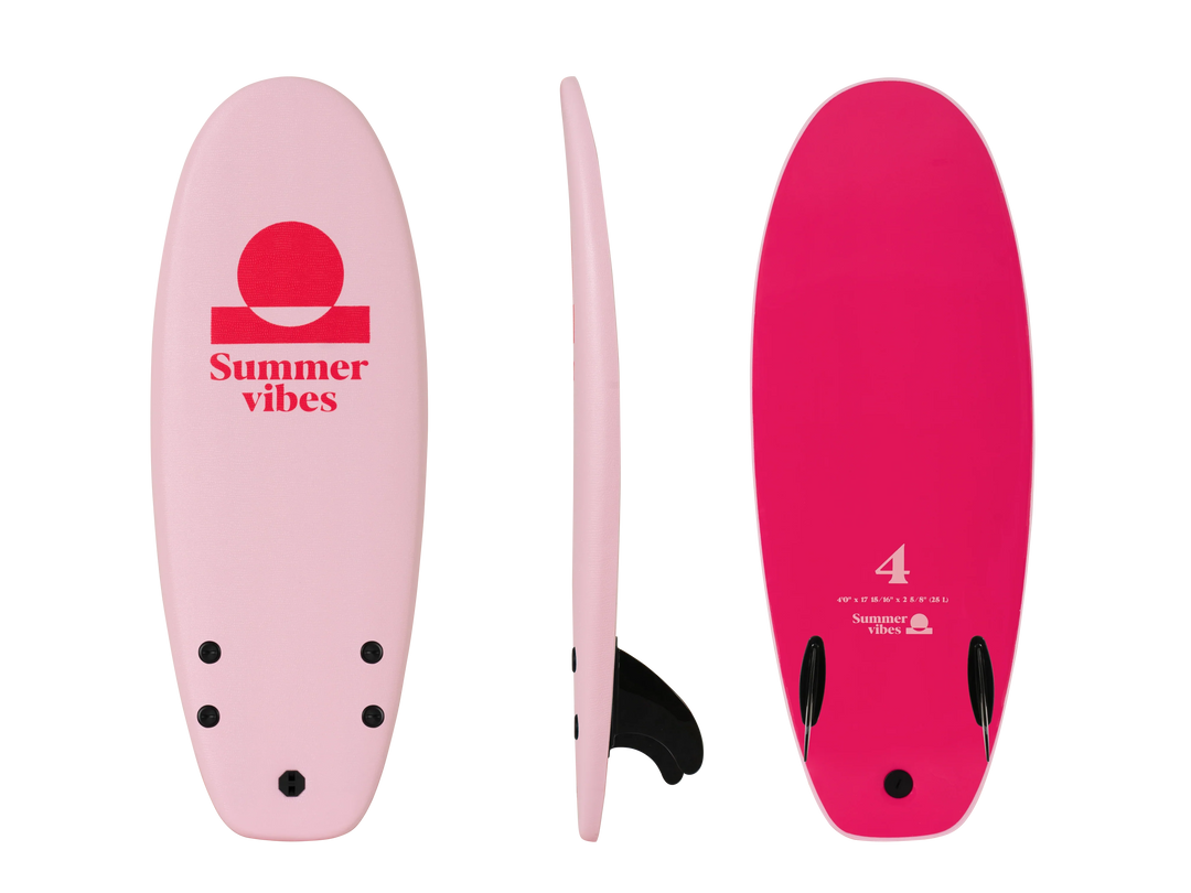 Summer Vibes Grom 4' Softboard - Pink - Summer vibes