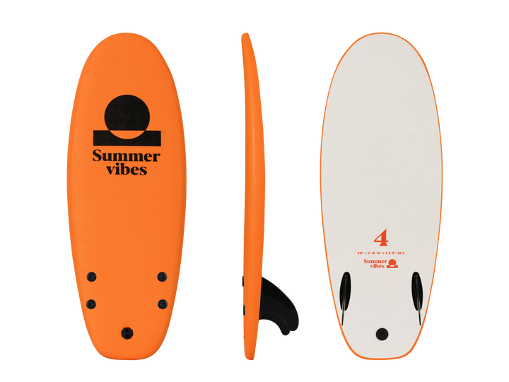 Summer vibes Grom 4' Softboard - Orange - Summer vibes