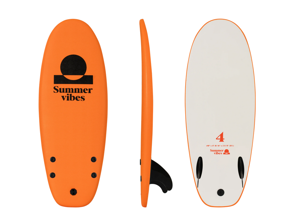 4ft Kids Foam Surfboard Orange | Beginner Board | Summer vibes