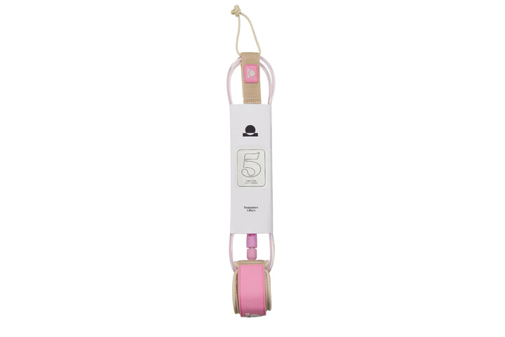 Summer vibes Session 5ft Surfboard Leash Leg rope - Pink - Summer vibes