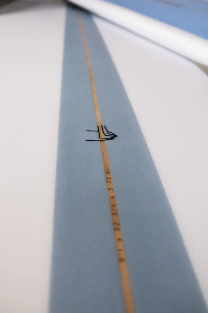 Summer vibes Performance Longboard Surfboard - 9'1 Thruster - Blue - Summer vibes