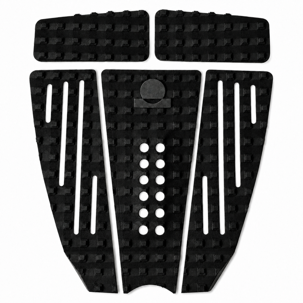 Summer vibes 5 Piece Extender Traction Pad – Black/Black — separated pieces