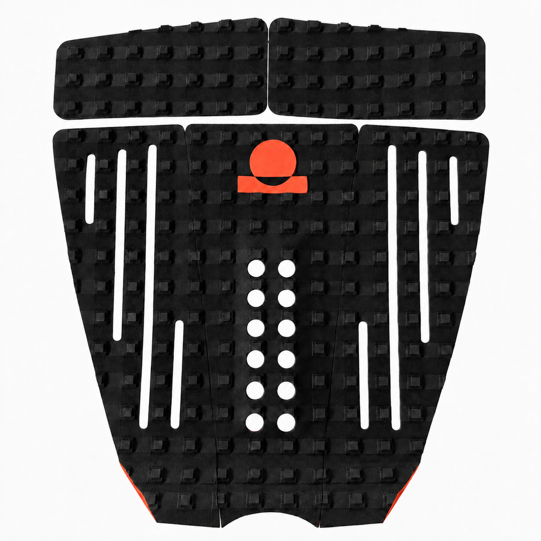 Summer vibes 5 Piece Extender Traction Pad – Black/Orange — top view