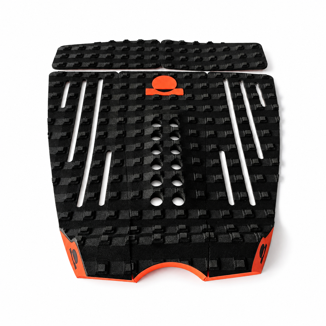 Summer vibes 5 Piece Extender Traction Pad – Black/Orange — front view