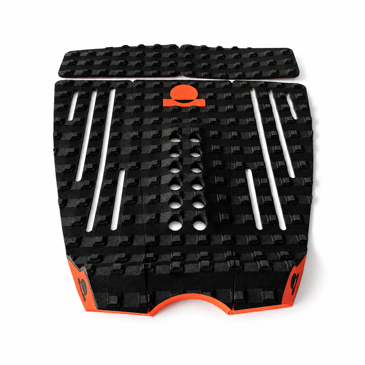 Summer vibes 5 Piece Extender Traction Pad – Black/Orange — front view