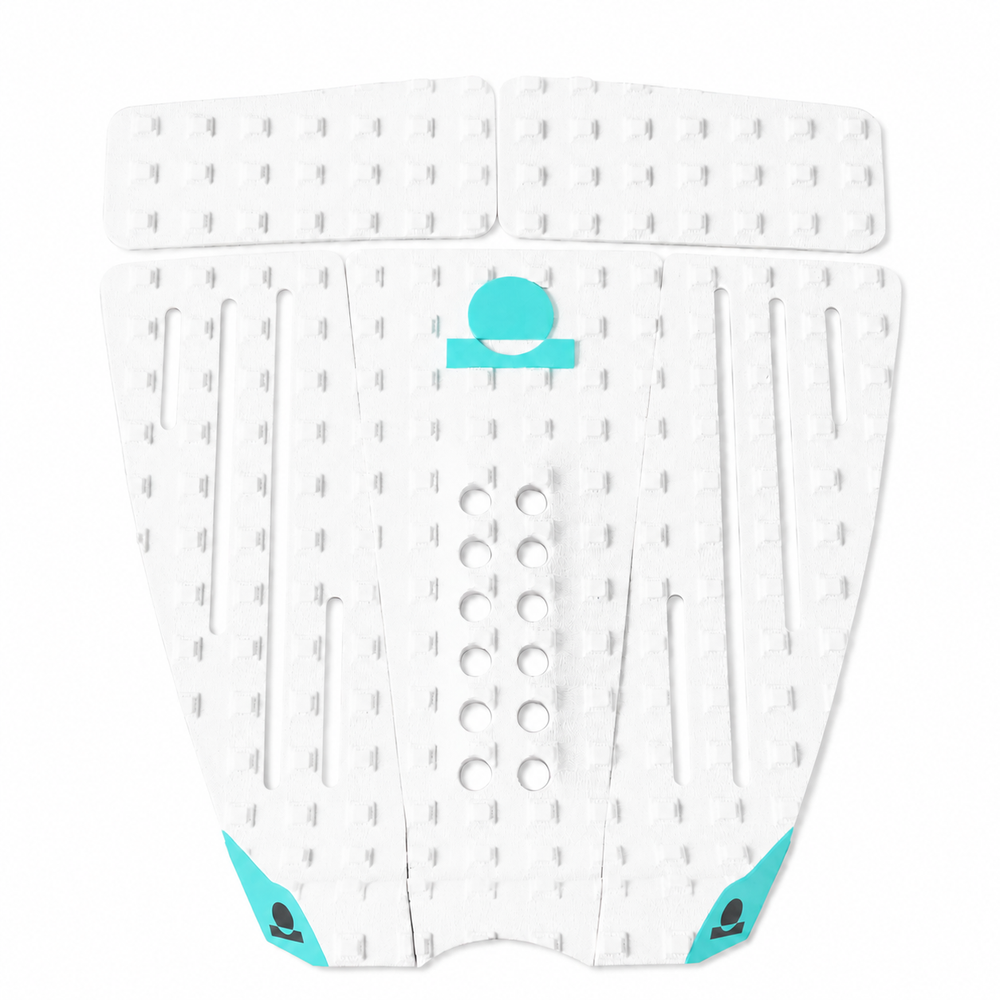Summer vibes 5 Piece Extender Traction Pad – White/Blue — top view