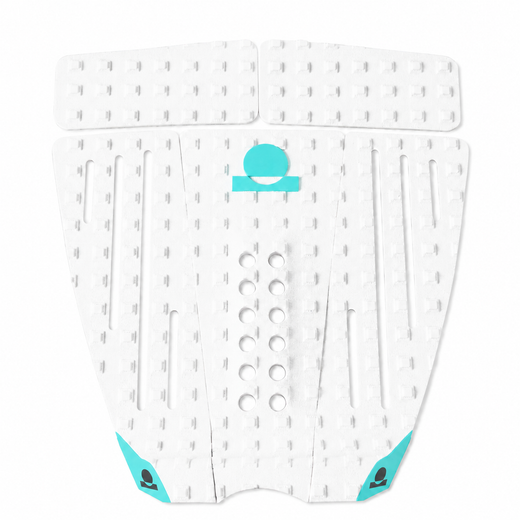 Summer vibes 5-Piece Extender Surfboard Tail Pad / Deck Grip / Traction – White / Blue