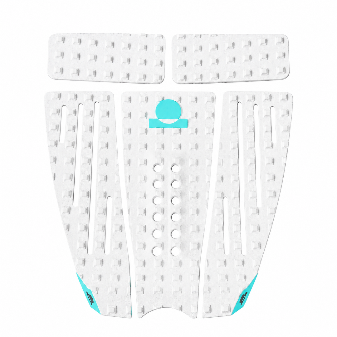Summer vibes 5 Piece Extender Traction Pad – White/Blue — separated pieces