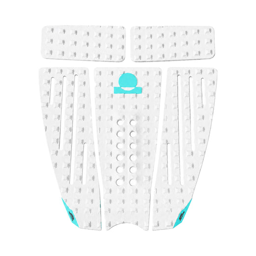 Summer vibes 5-Piece Extender Surfboard Tail Pad / Deck Grip / Traction – White / Blue