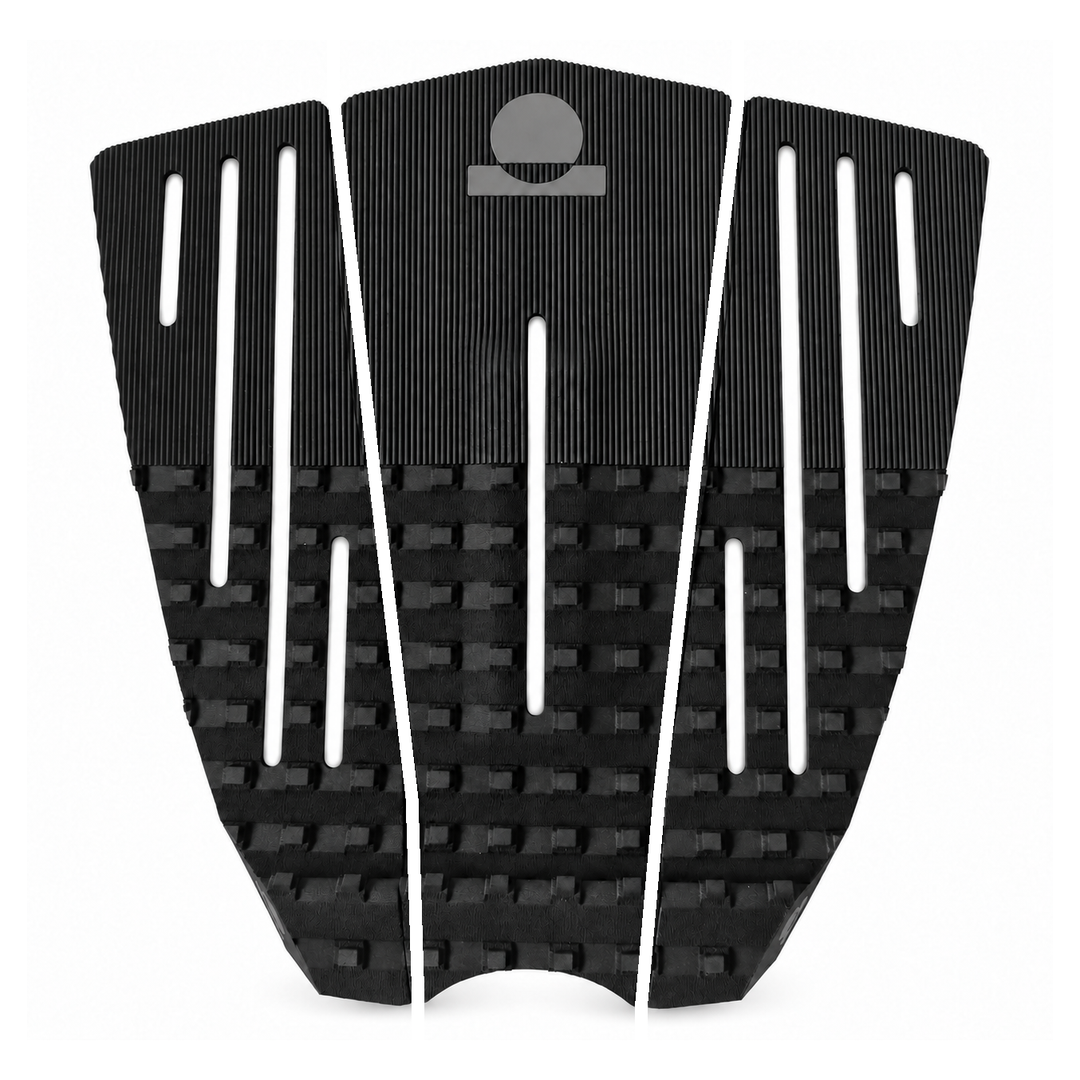 Summer vibes 3 Piece 50/50 Combo Traction Pad – Black/Black — separated pieces