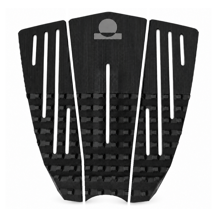 Summer vibes 3 Piece 50/50 Combo Traction Pad – Black/Black — separated pieces