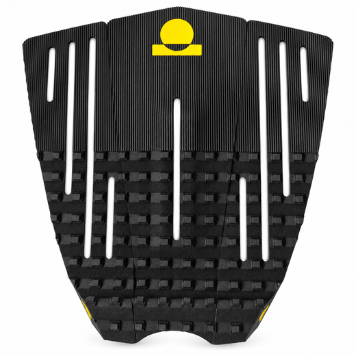 Summer vibes 3-Piece 50/50 Combo Surfboard Tail Pad / Deck Grip / Traction – Black / Yellow