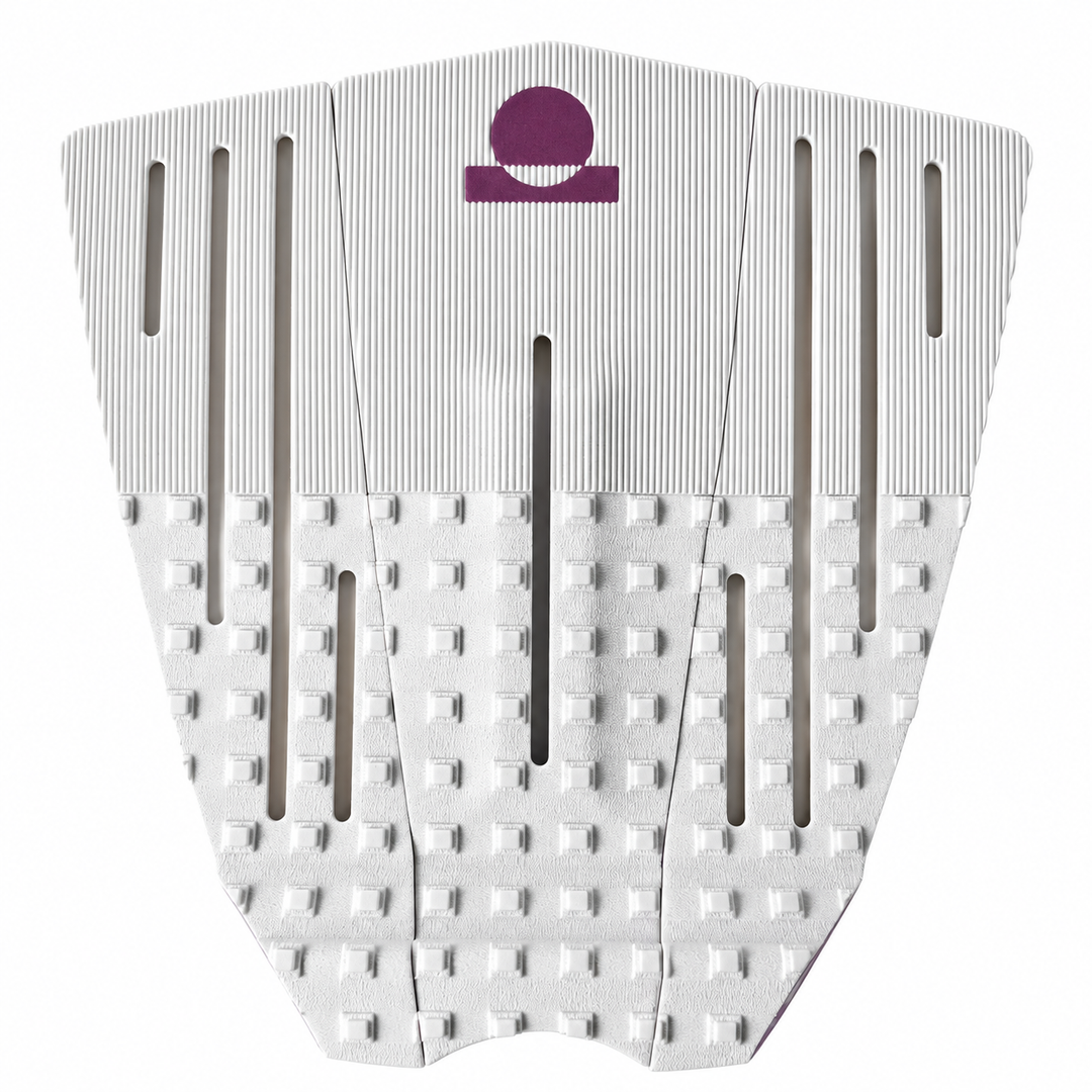 Summer vibes 3 Piece 50/50 Combo Traction Pad – White/Lilac — top view