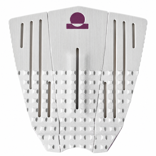 Summer vibes 3-Piece 50/50 Combo Surfboard Tail Pad / Deck Grip / Traction – White / Lilac