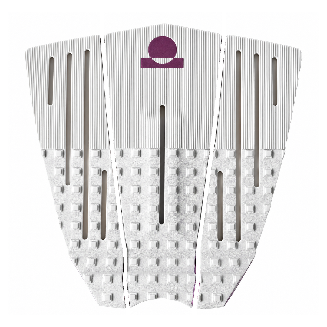 Summer vibes 3 Piece 50/50 Combo Traction Pad – White/Lilac — separated pieces