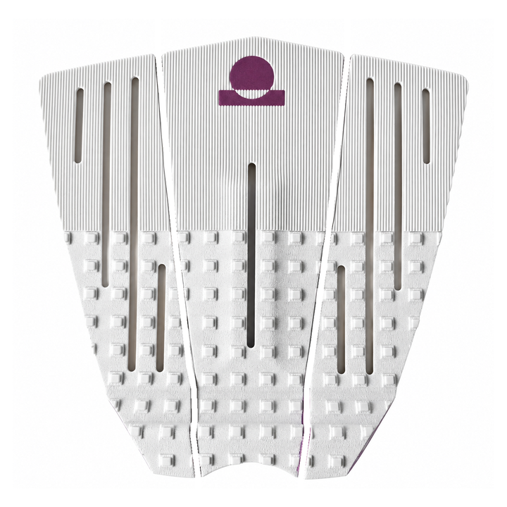 Summer vibes 3 Piece 50/50 Combo Traction Pad – White/Lilac — separated pieces