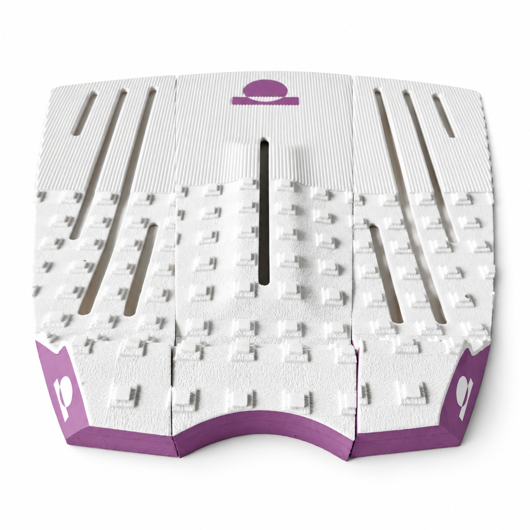 Summer vibes 3 Piece 50/50 Combo Traction Pad – White/Lilac — front view