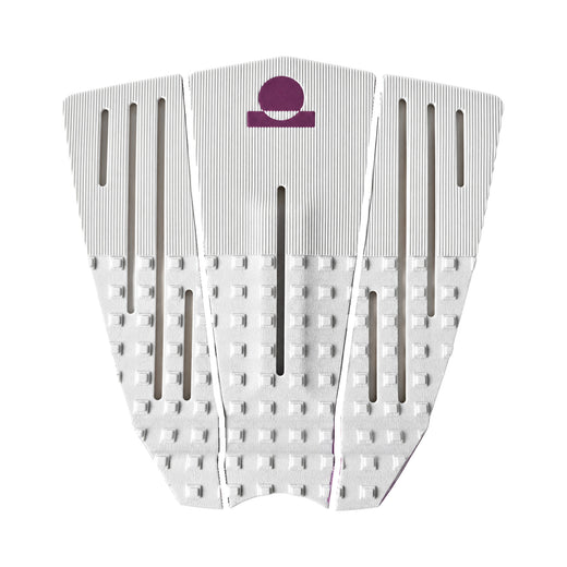 Summer vibes 3-Piece 50/50 Combo Surfboard Tail Pad / Deck Grip / Traction – White / Lilac