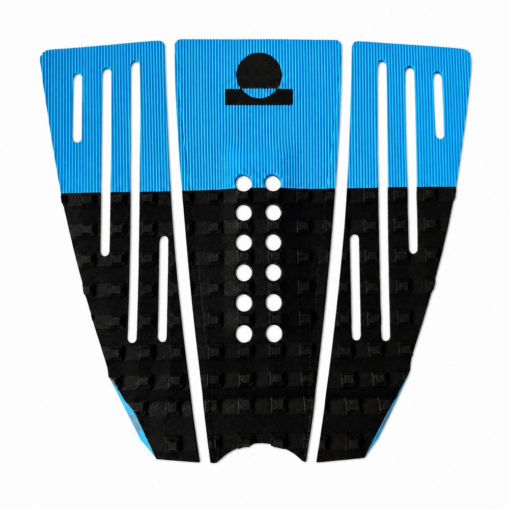 Summer vibes 3 Piece Grom 50/50 Combo Traction Pad – Black/Blue — separated pieces
