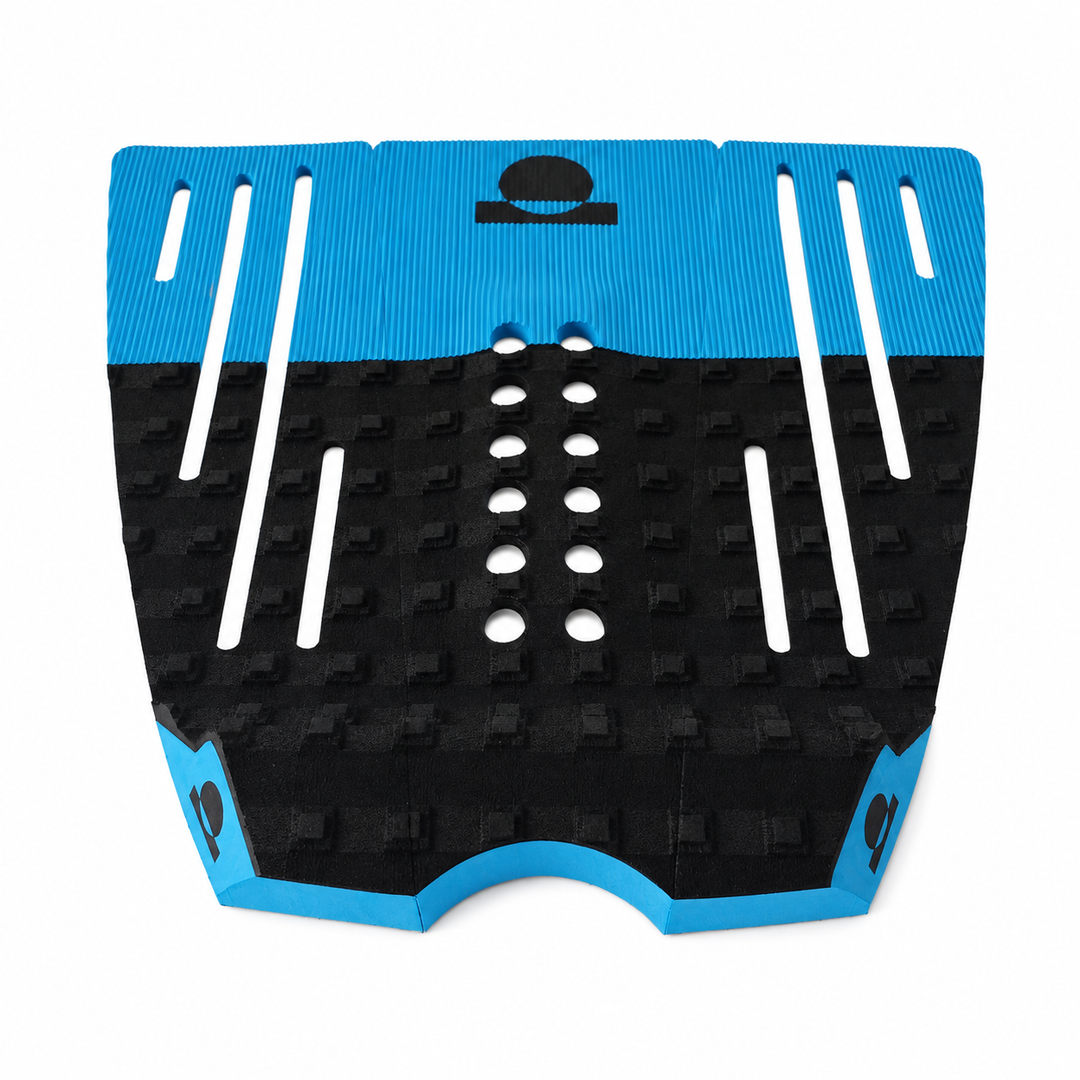 Summer vibes 3 Piece Grom 50/50 Combo Traction Pad – Black/Blue — front view
