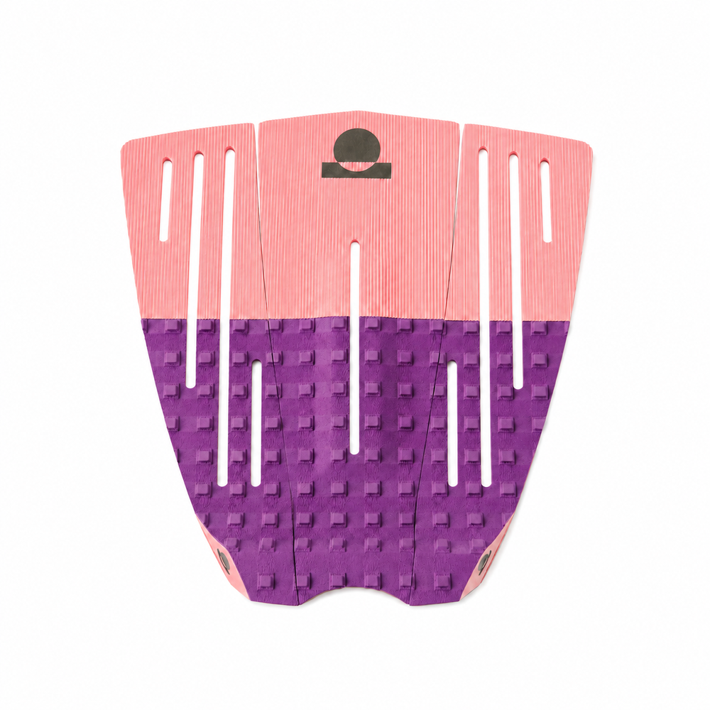 Summer vibes 3 Piece Grom 50/50 Combo Traction Pad – Lilac/Pink/Grey — top view