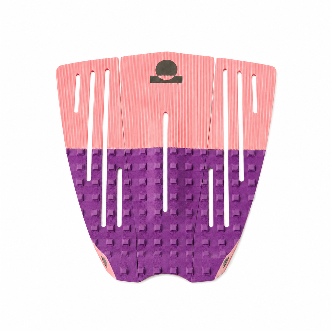 Summer vibes 3 Piece Grom 50/50 Combo Traction Pad – Lilac/Pink/Grey — top view
