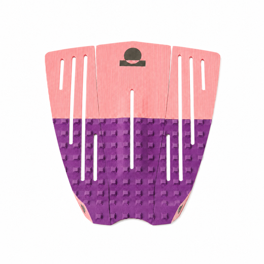 Summer vibes 3-Piece Grom 50/50 Combo Surfboard Tail Pad / Deck Grip / Traction – Lilac / Pink / Grey