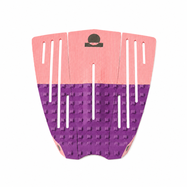 Summer vibes 3 Piece Grom 50/50 Combo Traction Pad – Lilac/Pink/Grey — top view