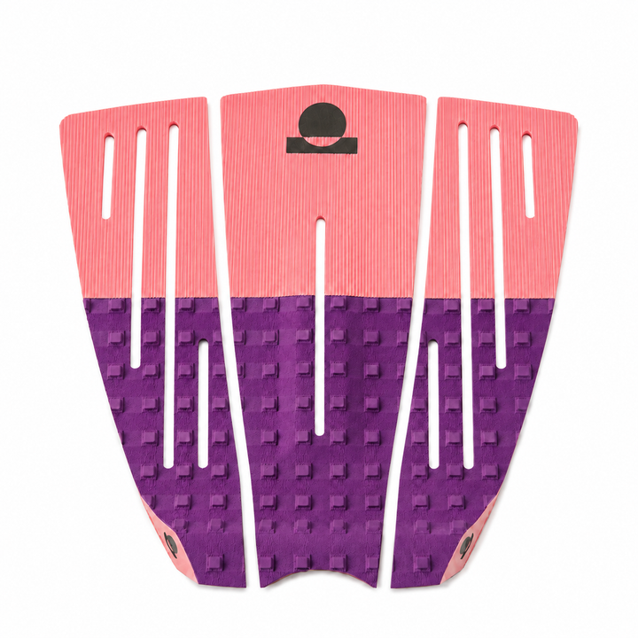 Summer vibes 3 Piece Grom 50/50 Combo Traction Pad – Lilac/Pink/Grey — separated pieces