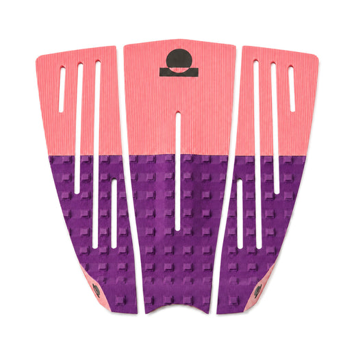 Summer vibes 3-Piece Grom 50/50 Combo Surfboard Tail Pad / Deck Grip / Traction – Lilac / Pink / Grey