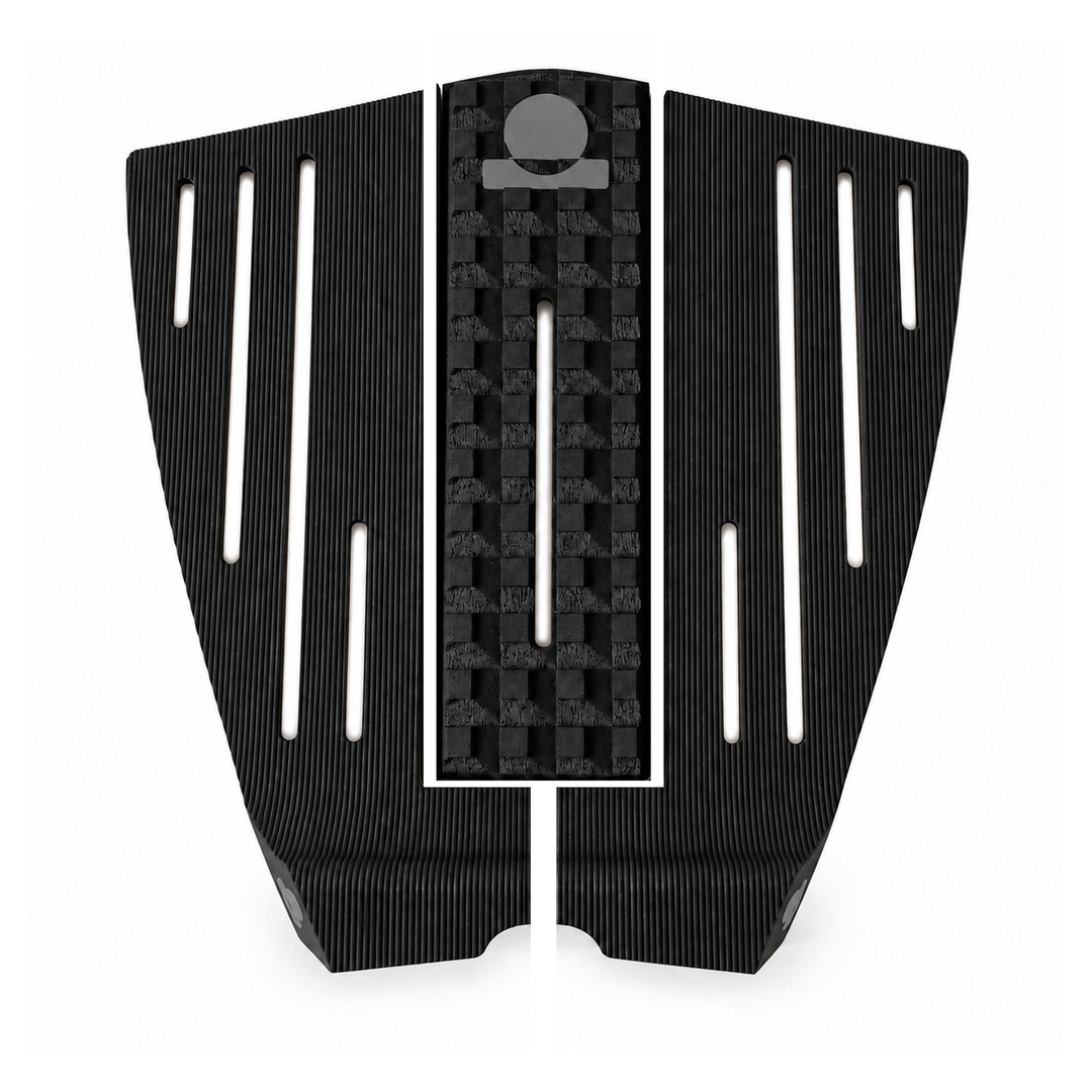 Summer vibes 3 Piece HiLo Combo Traction Pad – Black/Black — separated pieces