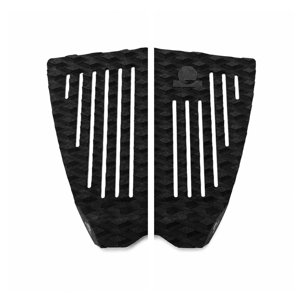 Summer vibes 2 Piece Lite Fish Traction Pad – Black/Black — separated pieces