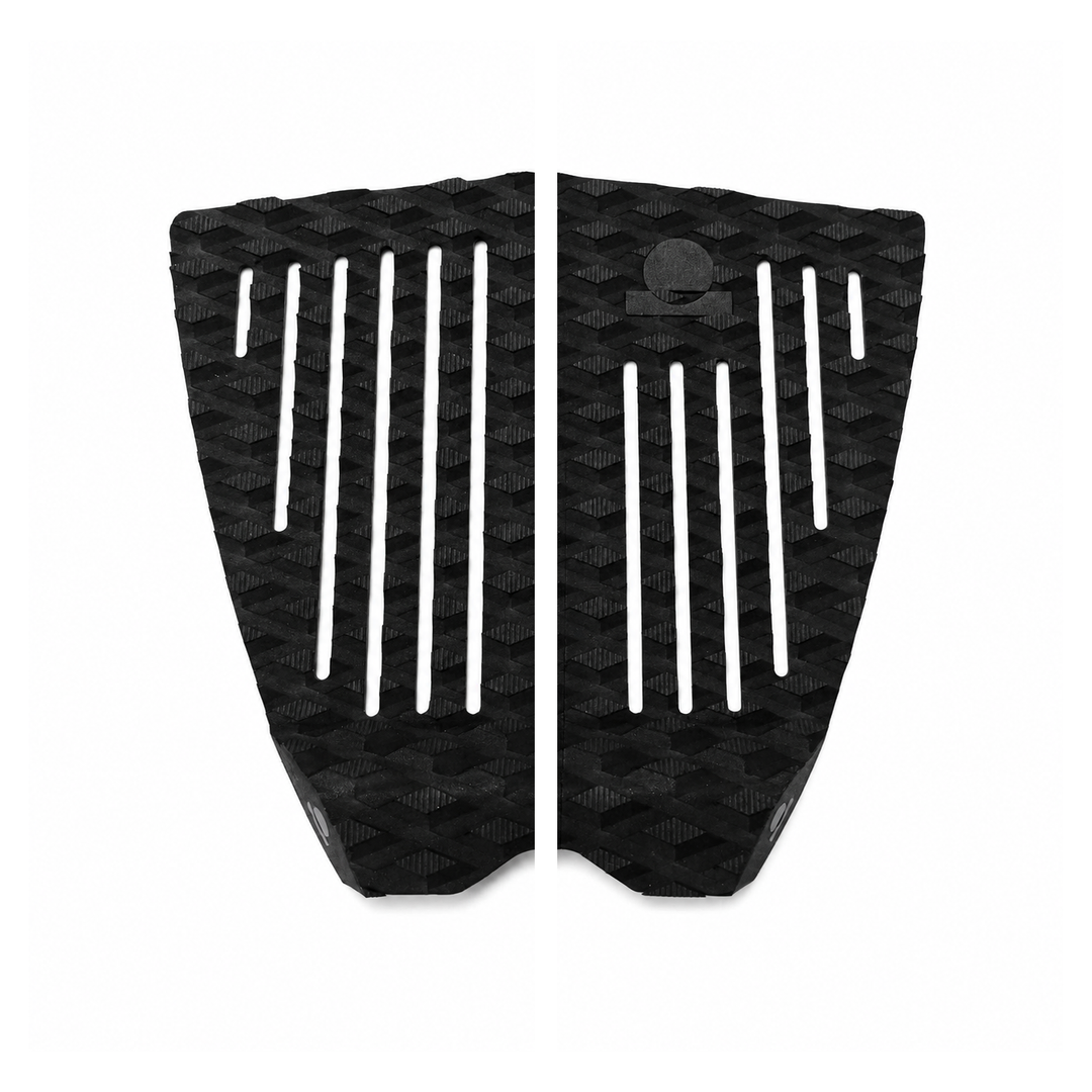 Summer vibes 2 Piece Lite Fish Traction Pad – Black/Black — separated pieces