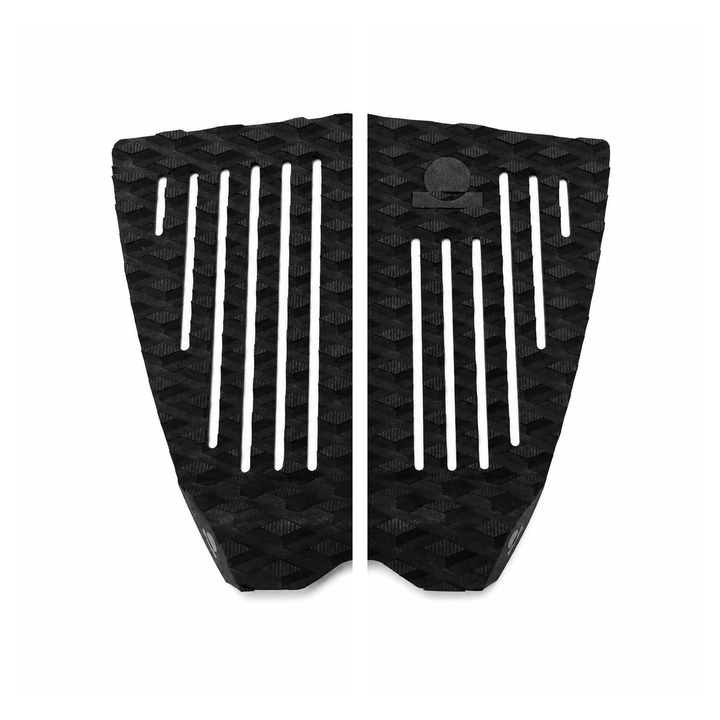 Summer vibes 2 Piece Lite Fish Traction Pad – Black/Black — separated pieces