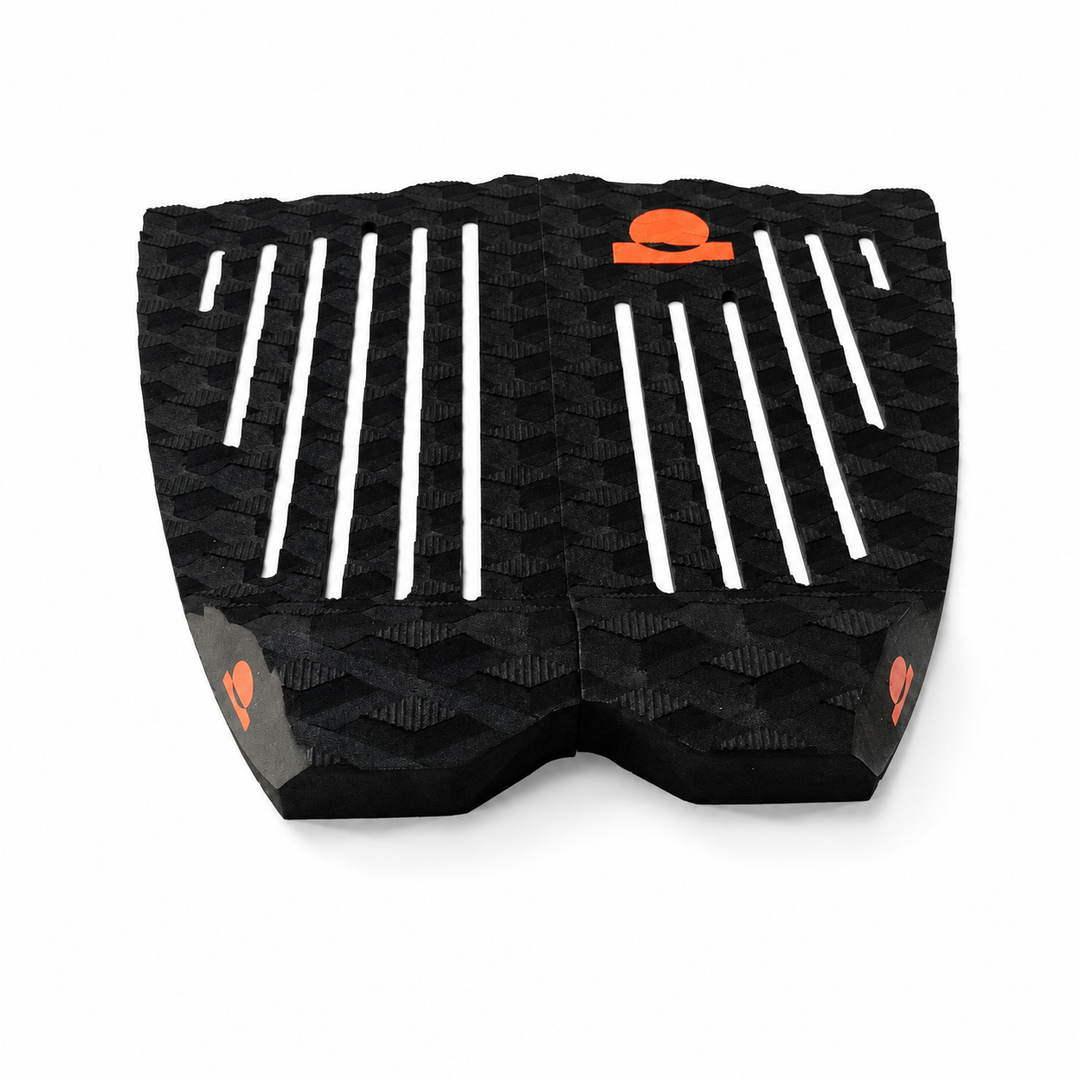 Summer vibes 2 Piece Lite Fish Traction Pad – Black/Rust — front view