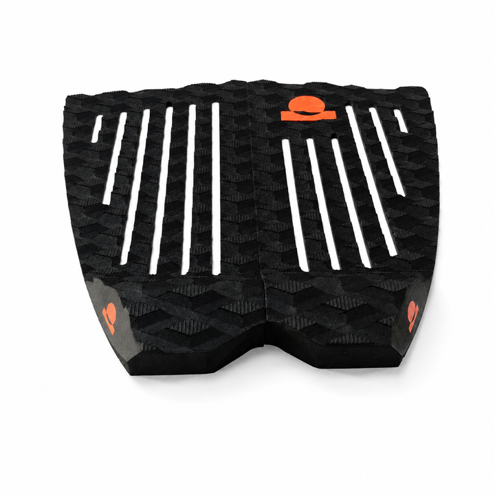 Summer vibes 2 Piece Lite Fish Traction Pad – Black/Rust — front view