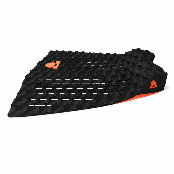 Summer vibes 2 Piece Lite Fish Traction Pad – Black/Rust — side view