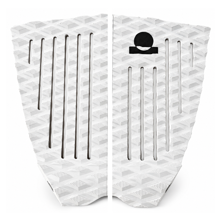 Summer vibes 2 Piece Lite Fish Traction Pad – White/Black — separated pieces